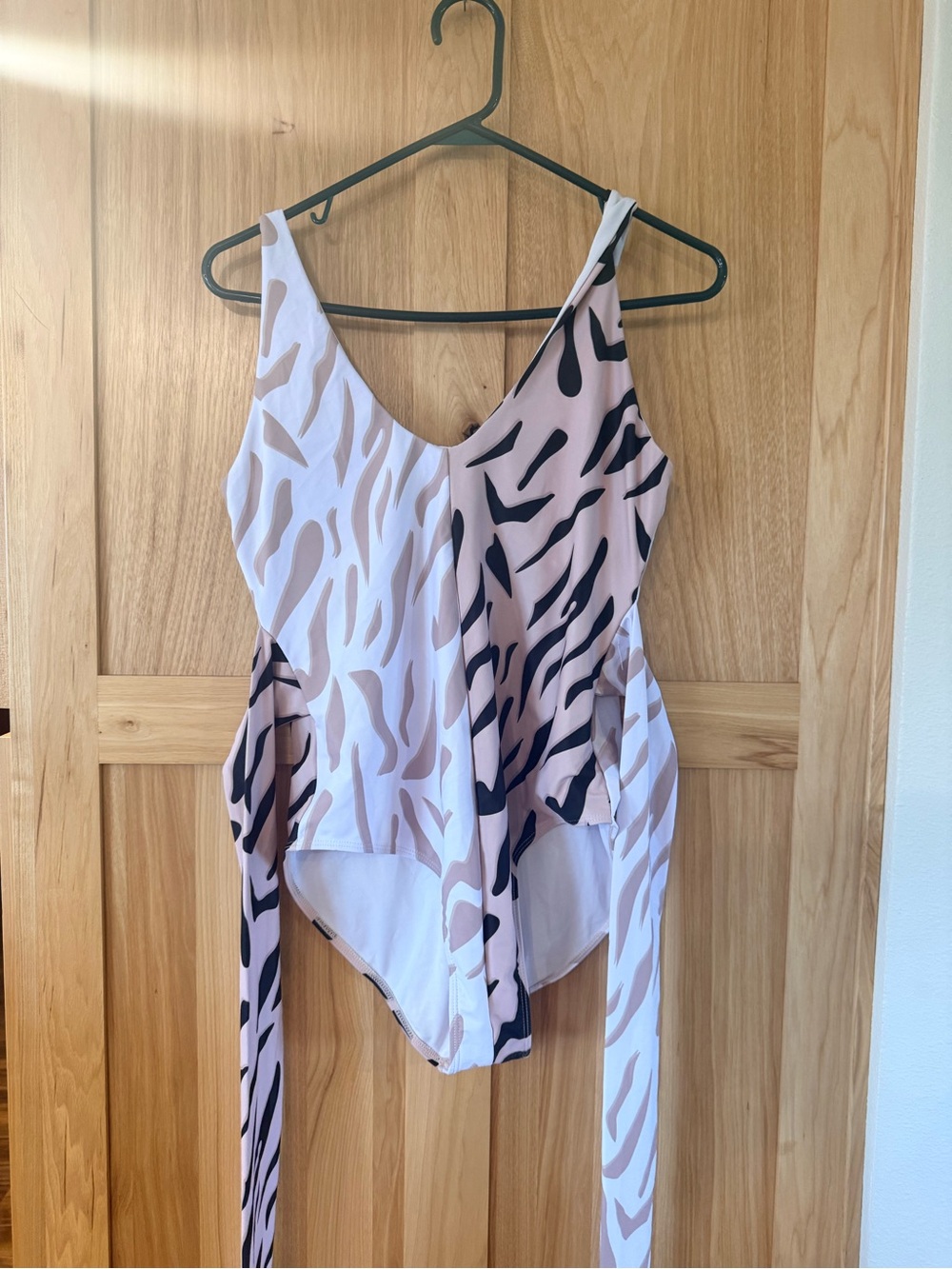 Pink Lily Blush & Cream Striped One-Piece